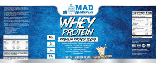 5 lb. Whey Protein- Vanilla Milkshake